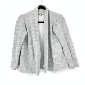 LOFT Women's Size XS Cardigan Sweater Jacket Open Front Long Sleeve Heather Gray